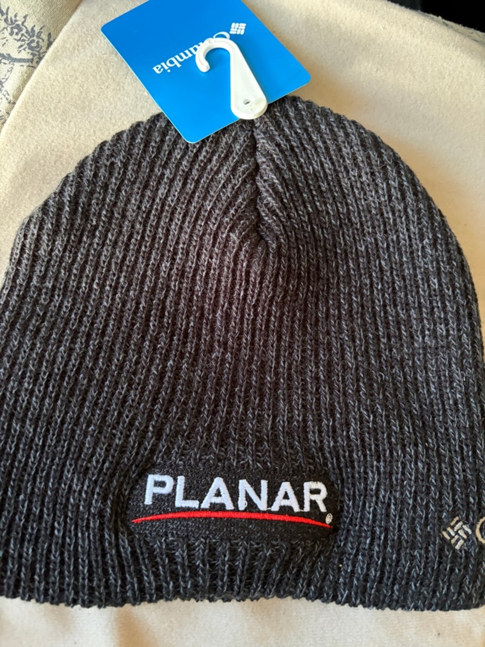 Columbia Charcoal Gray Knit Beanie - Planar Logo